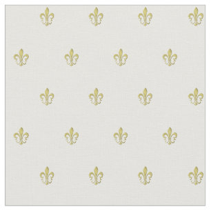 Tecido Fleur de Lis Combed Cotton, francês Dourado metáli