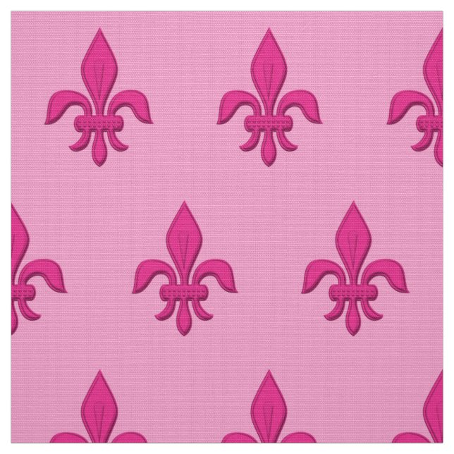 Tecido Fleur de Lis em Fuchsia Pink em Rosas claro (Modelo)