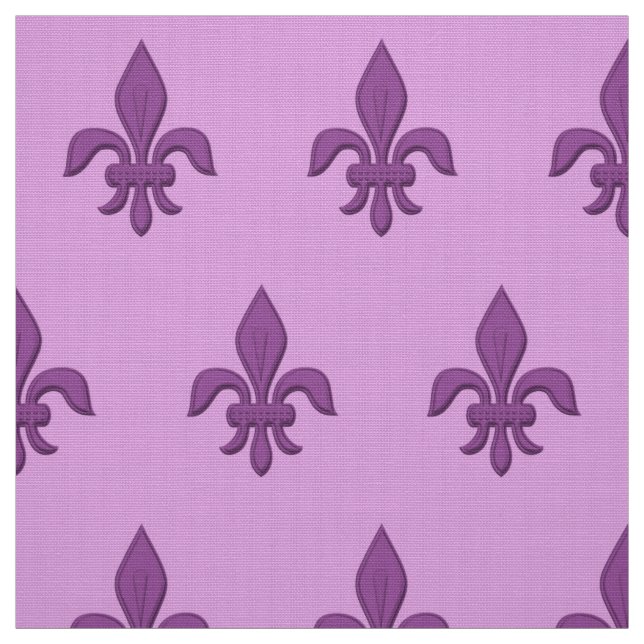Tecido Fleur de Lis em Violet Purple na Lavanda (Modelo)
