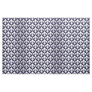 Tecido Fleurs-de-lys Silver e Blue