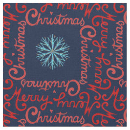 Tecido Floco de neve bonito e Bonito Marinho de Natal Fel