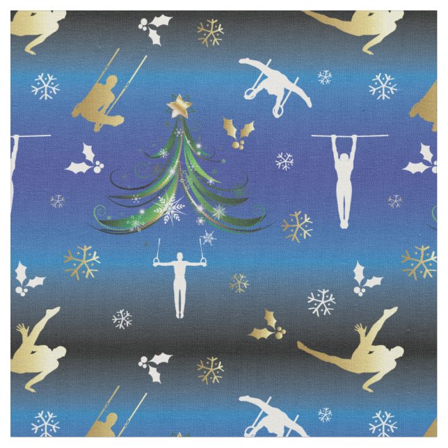 Tecido Floco de Neve de Árvore de Natal da ginástica masc (Detalhe)