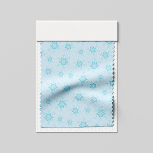 Tecido Flocos de neve, Azul de gelo, Flocos de neve gelad