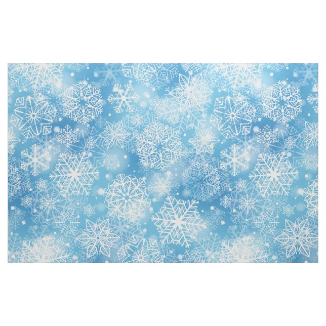 Tecido Flocos de neve em azul (Fat Quarter)