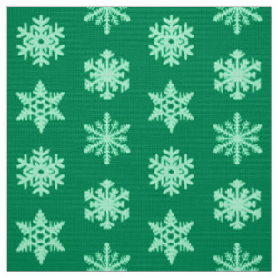 Tecido Flocos de neve Ikat - Pinho e horta verdes