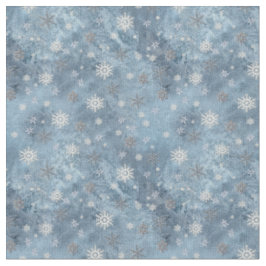 Tecido Flocos de neve numa janela de vidro congelado