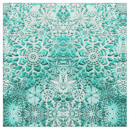 Tecido Flocos de Neve Verde Esmeralda de Lillian