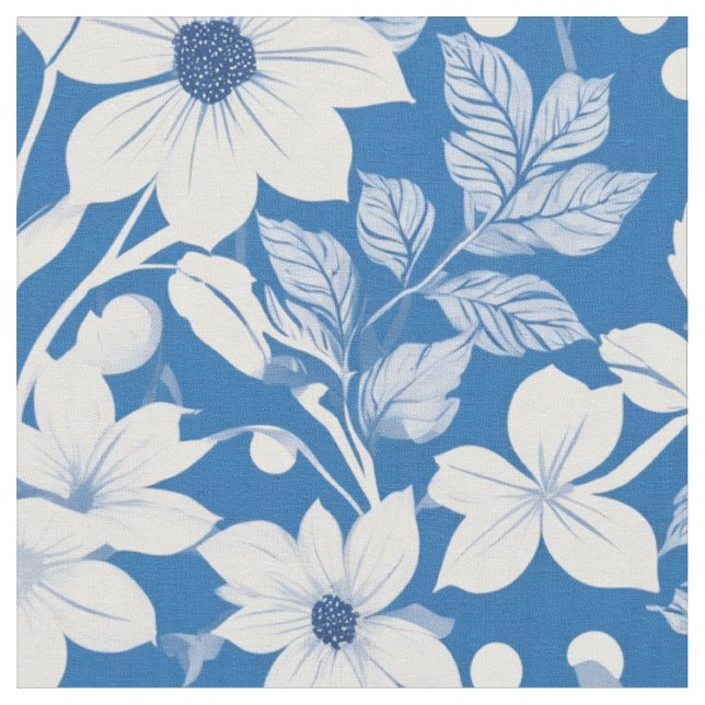 Tecido Flor Branco O Flor Deixa Padrão Floral Chic (Detalhe)