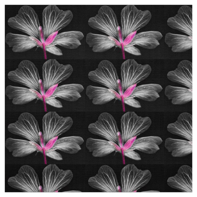 Tecido Flor Cinza e Rosa (Modelo)