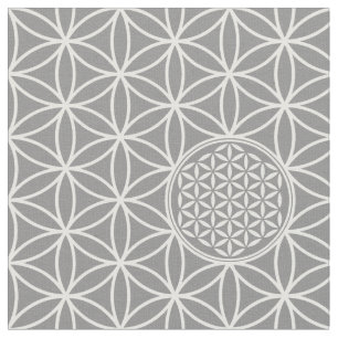 Tecido Flor da vida - branco liso sem emenda + seu backg