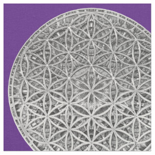 Tecido FLOR DA VIDA - Prata da Medalha