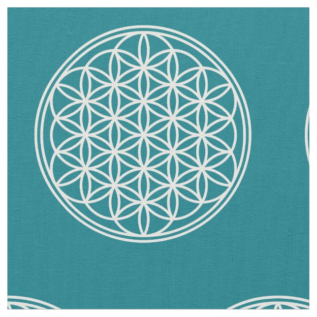 Tecido FLOR DA VIDA - Símbolo de Geometria Sagrado 2 (Detalhe)