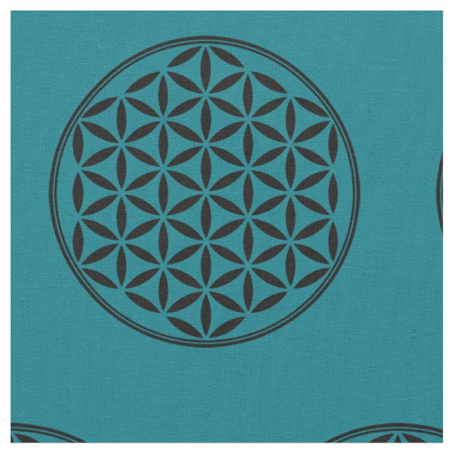 Tecido FLOR DA VIDA - Símbolo de Geometria Sagrado cheio  (Detalhe)