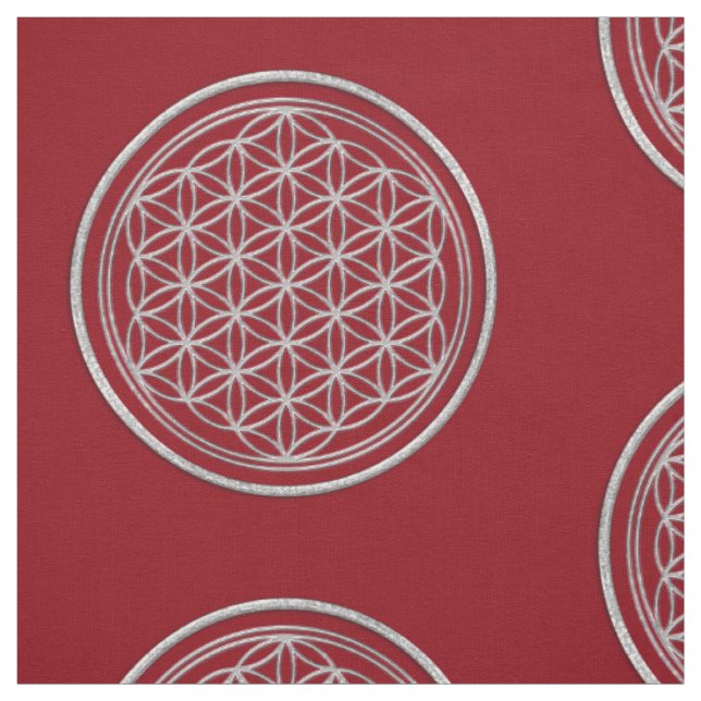 Tecido Flor de DES Lebens da vida/Blume - cristal (Modelo)