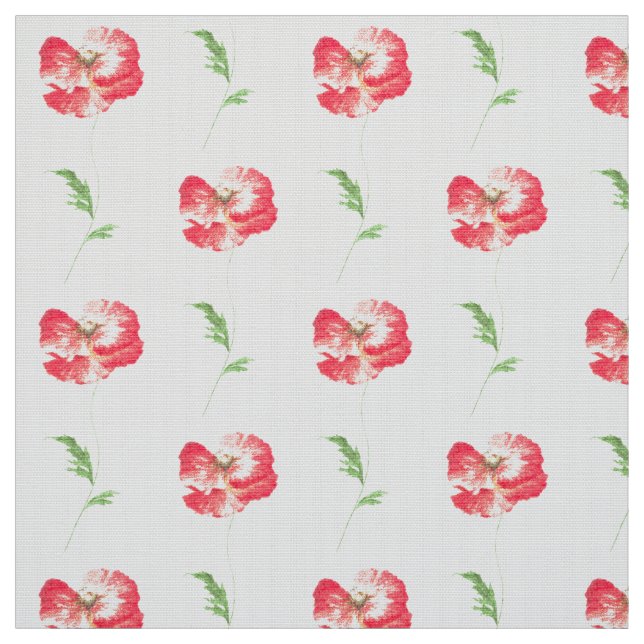 Tecido Flor de papoila selvagem (Modelo)