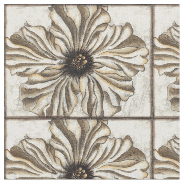 Tecido Flor Fresco no Fundo do Tan (Detalhe)