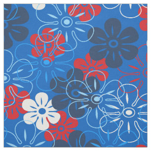 Tecido Flor Rain Havaiano Retro Floral