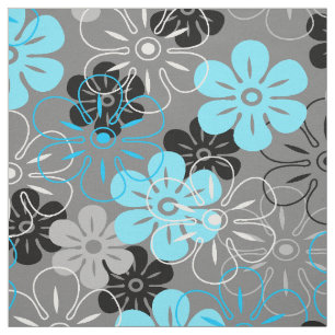Tecido Flor Rain Havaiano Retro Floral