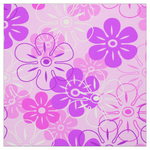 Tecido Flor Rain Havaiano Retro Floral