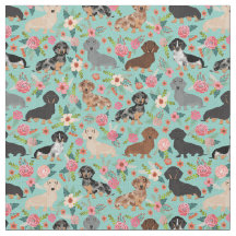 Florais Dachshund Vintage