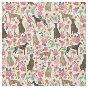 Tecido florais de galgos florais de vinagre creme