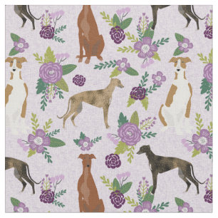 Tecido florais de galgos roxos claros
