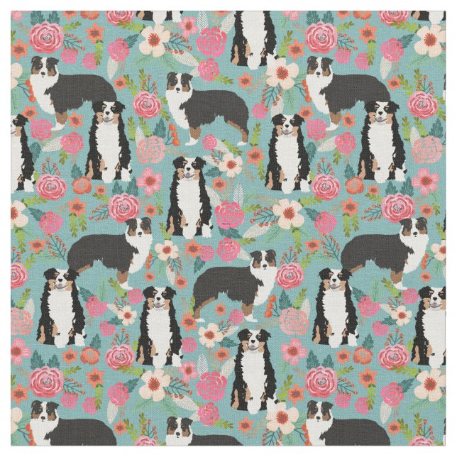 Tecido Florais de safra tricolorados australianos Shepher (Detalhe)