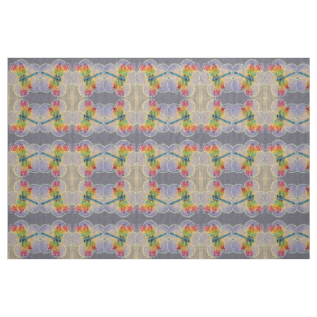Tecido Florais e Dragões (Fat Quarter)