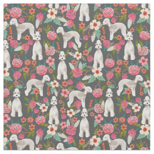 Tecido florais escuros de cachorro-velho-do-mato-de-cama