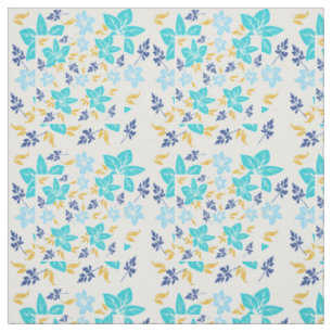 Tecido Floral Azul