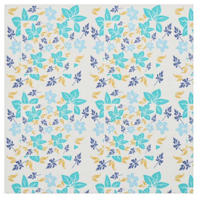Tecido Floral Azul (Modelo)