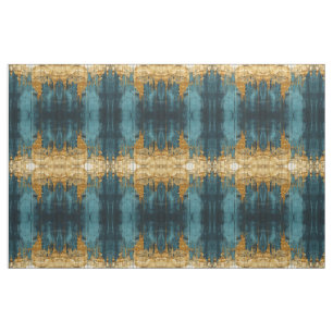 Tecido Floral Azul Padrão Sem Costura Boho Moderno