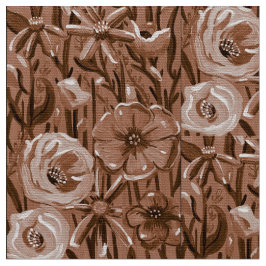 Tecido Floral Brown
