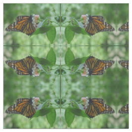 Tecido Floral da Borboleta Monarca bonito