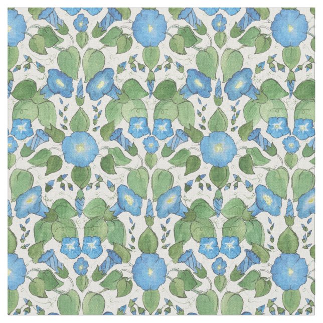 Tecido floral da corriola azul bonito (Detalhe)