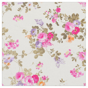 Tecido Floral de bolos, cor-de-rosa, brilhante