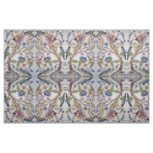Tecido Floral de Cor Suave do Design Jacobean