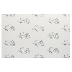 Tecido Floral de Desenho da Flor rosa