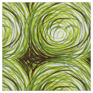 Tecido Floral de espiral verde Impressão Têxtil Vermelh
