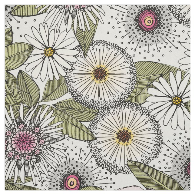 Tecido Floral de giz australiano (Modelo)