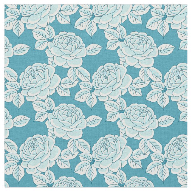 Tecido Floral de Peônia Desenhada à Mão (Detalhe)