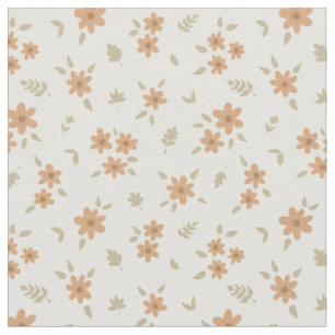 Tecido Floral Delicado Boho Cores Neutras Casa de Campo