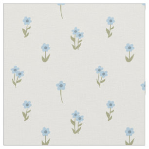 Tecido Floral Delicado Cottagecore Boho Flor Silvestre Az