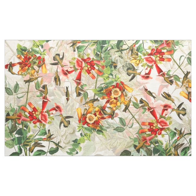 Tecido floral dos animais selvagens dos pássaros (Jarda)