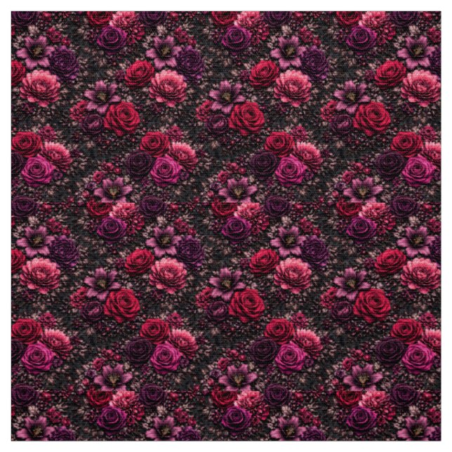 Tecido Floral Escuro (Modelo)