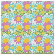 Tecido Floral Groovy 70s
