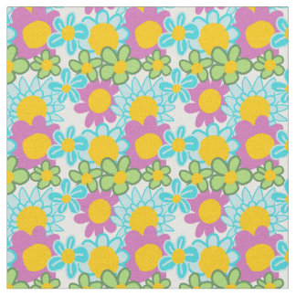 Tecido Floral Groovy 70s