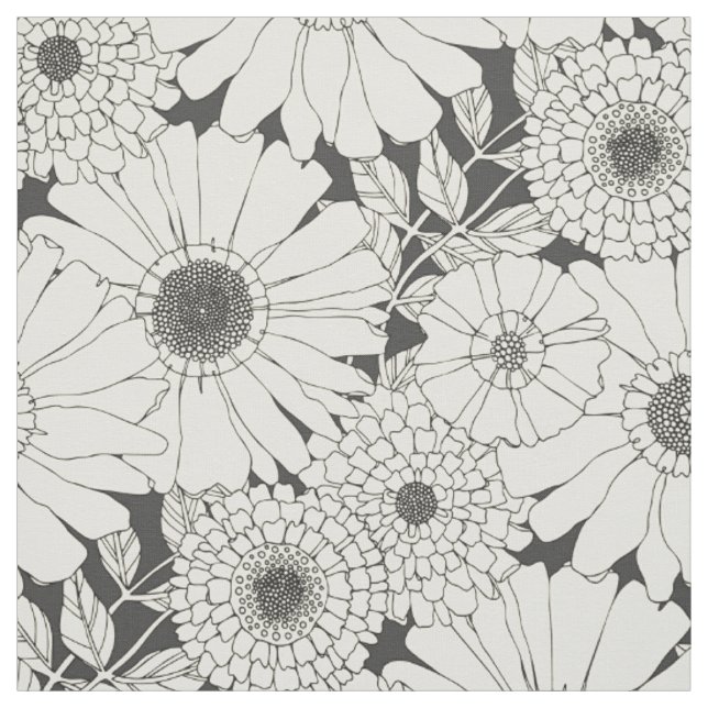 Tecido floral mono vintage (Modelo)