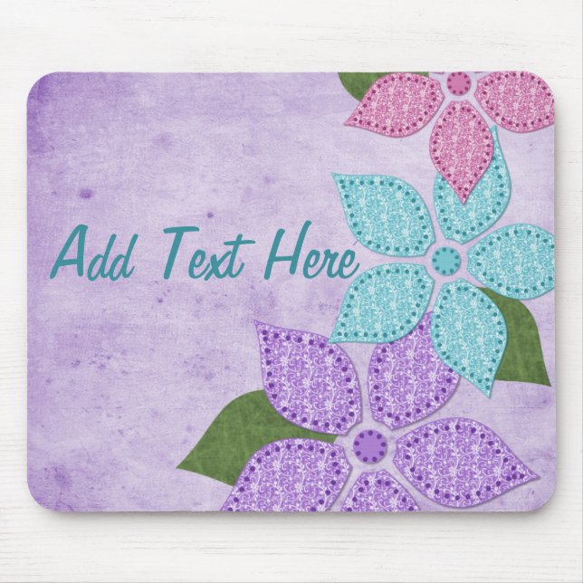 Tecido floral Mousepad (Frente)