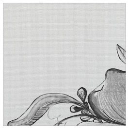 Tecido Floral Preto e Branco